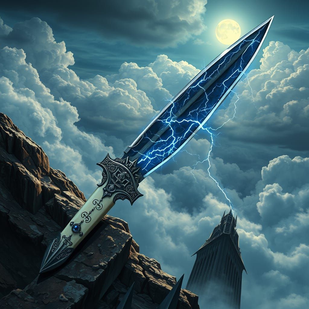 Celestial Blade, Forged from Meteorite and Enchanted Steel