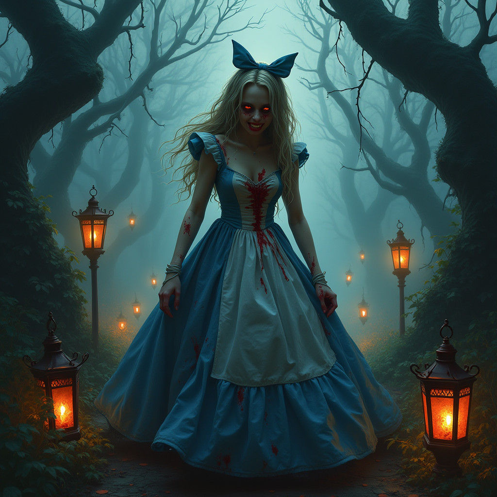Dark Alice in Wonderland: Bloody Alice in Gothic Style