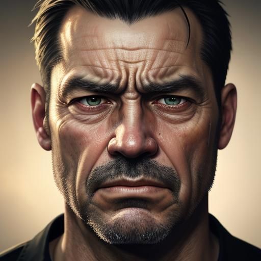 Emotional Father Portrait in Golden Light