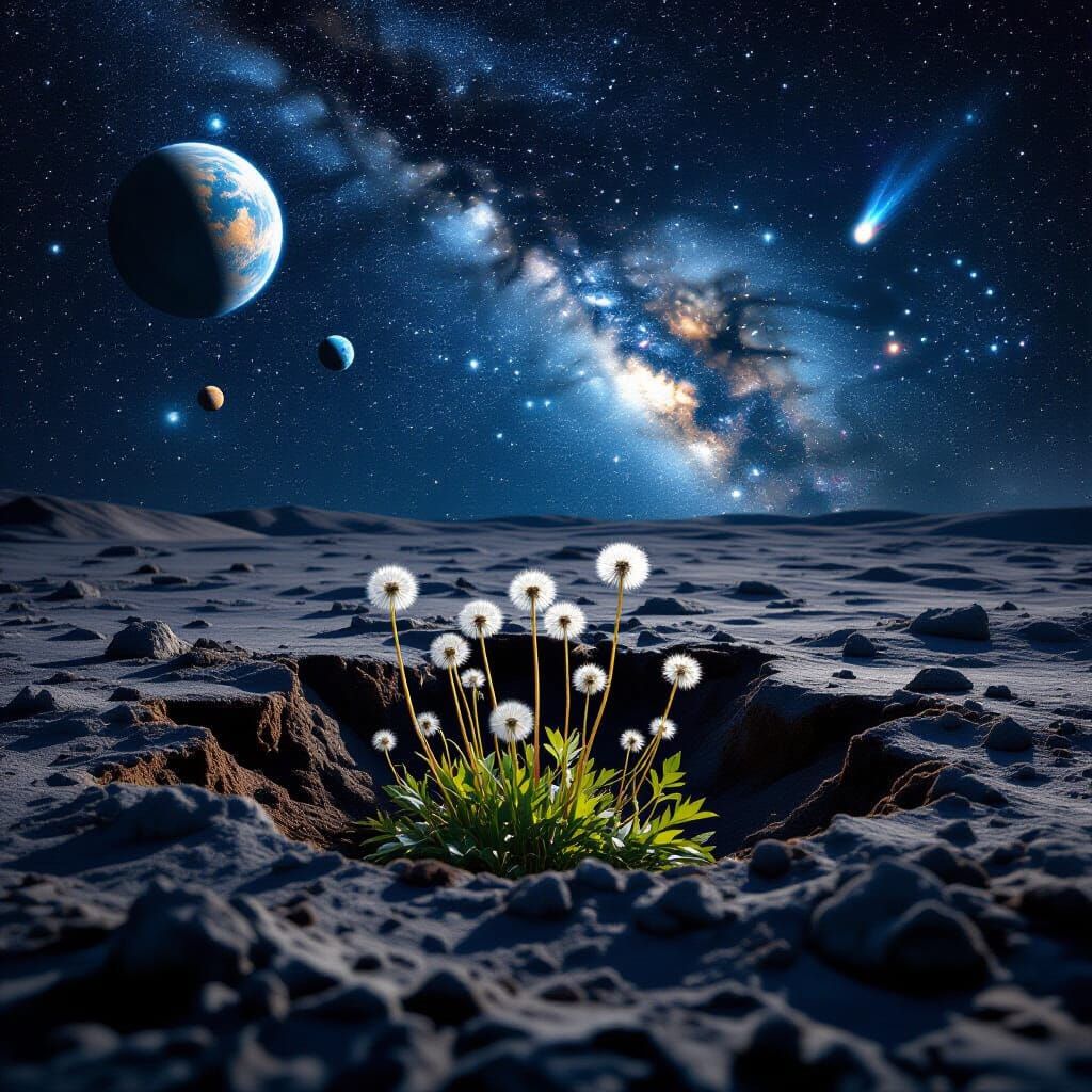 Dandelions on the Moon: A Realistic Lunar Landscape