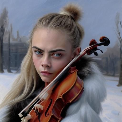 Violinist's Lament: An Oil Painting in Sargent Style