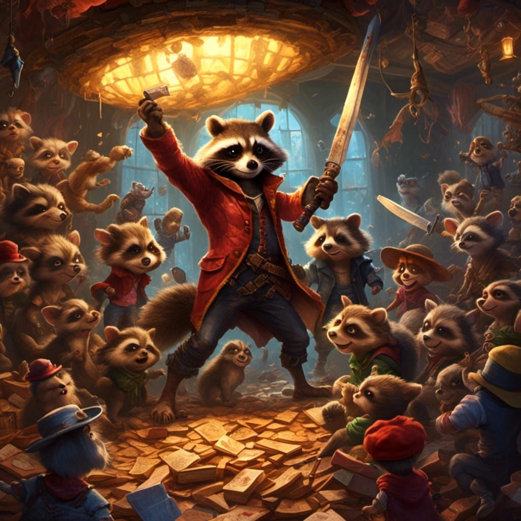 Man Battles Raccoons in Hyperrealistic Hoarder House