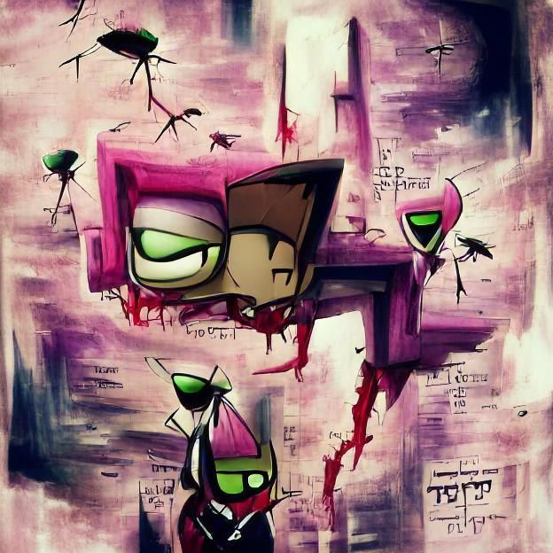 Invader Zim Cartoon Character Illustration
