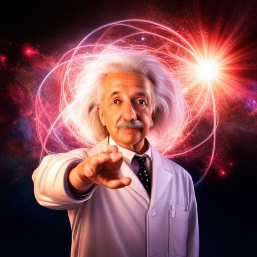 Einstein Touches a Glowing Atom in Space