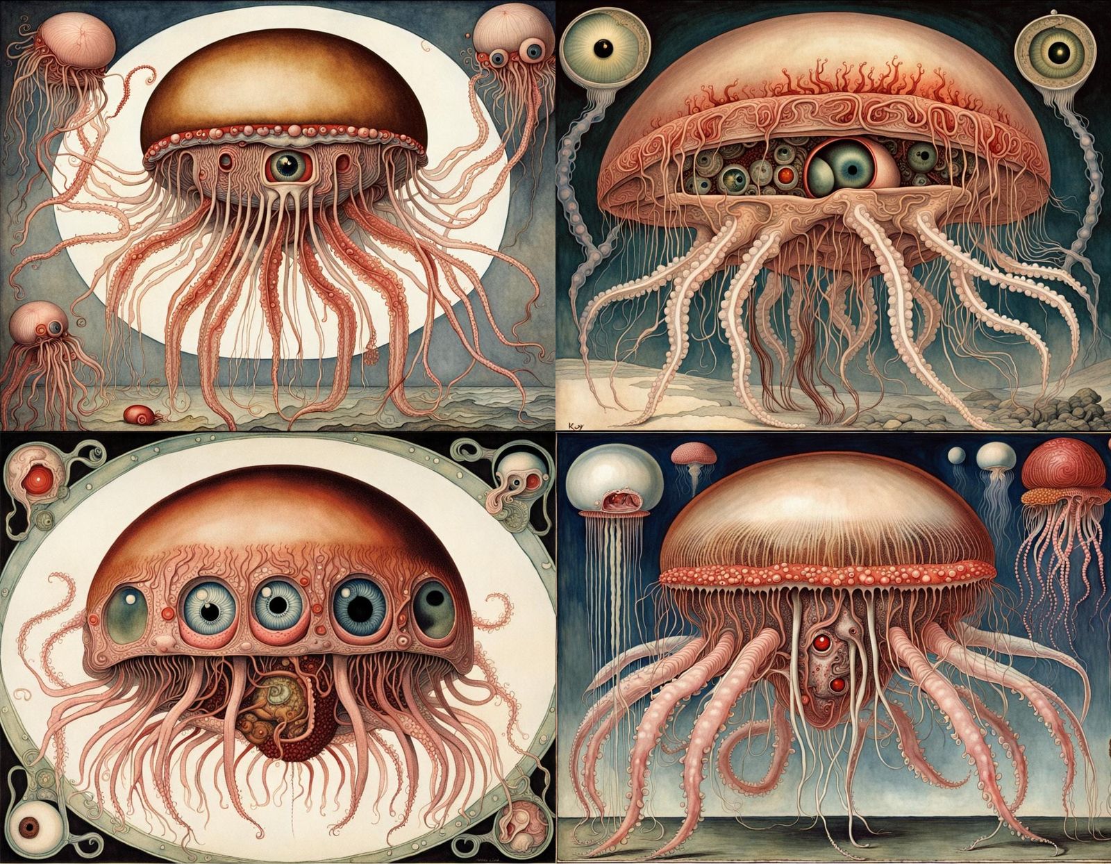 Surreal Anatomical Abomination Inspired by Golden Age Illust...