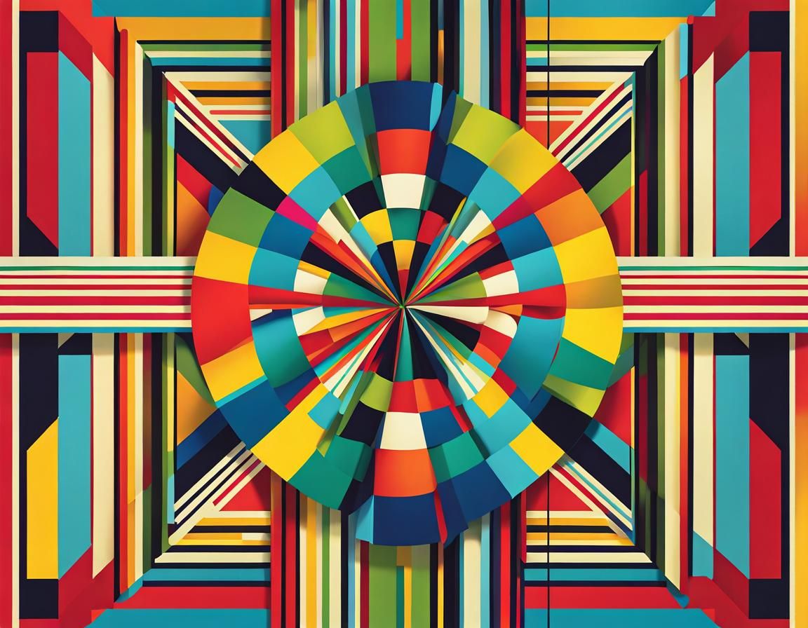 Maypole Ribbon Dance in Pop Art Style