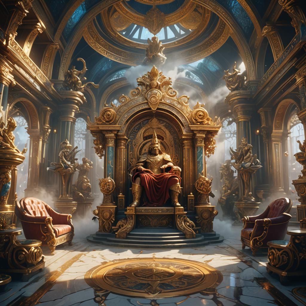 Apollos Immortals Lounge: Divine Concept Art