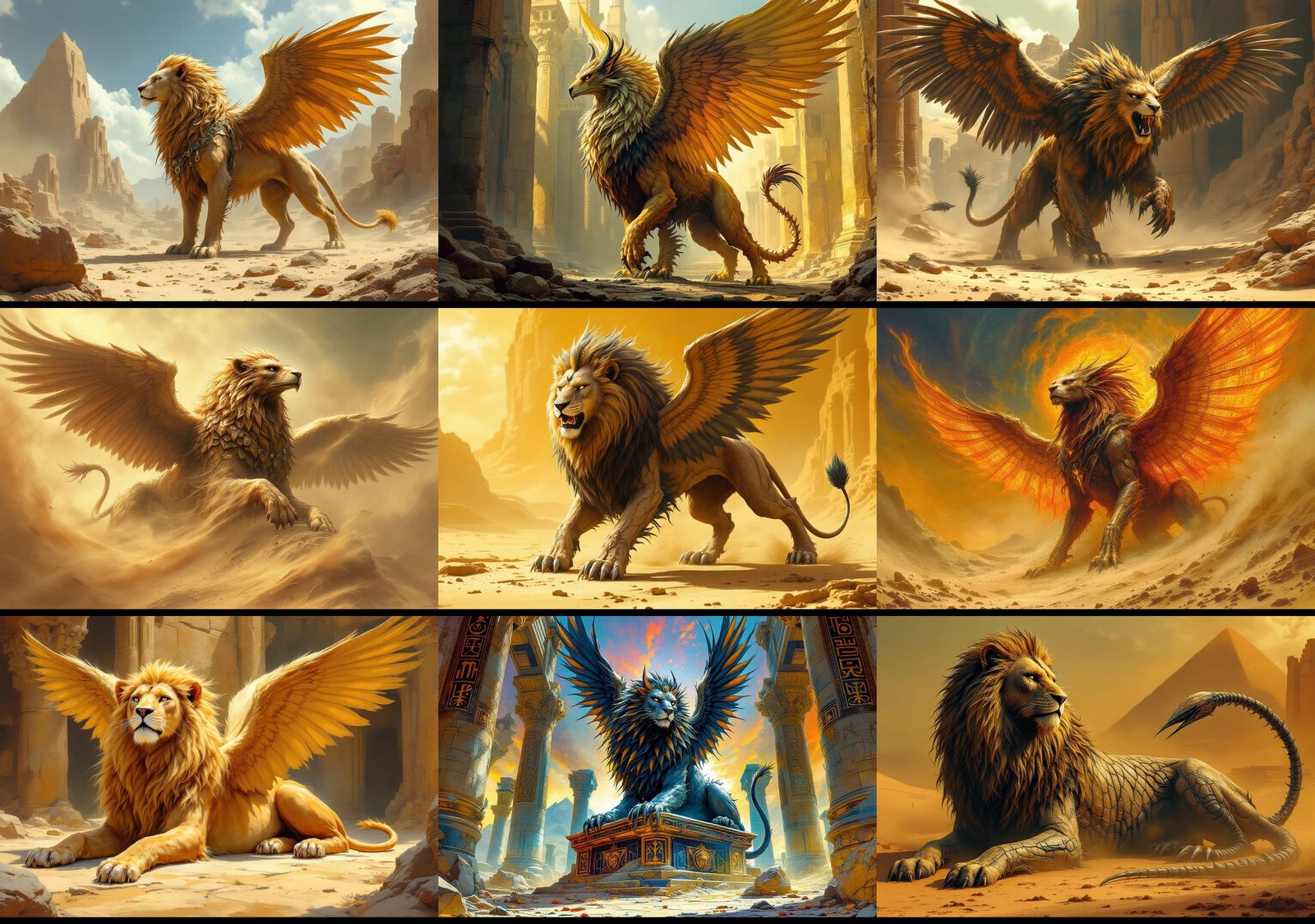 AI Generated Sphinx Manticore Hybrid