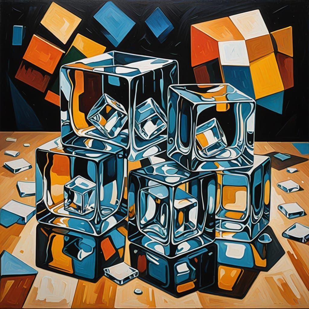 Cubist Cubes in Vibrant Color