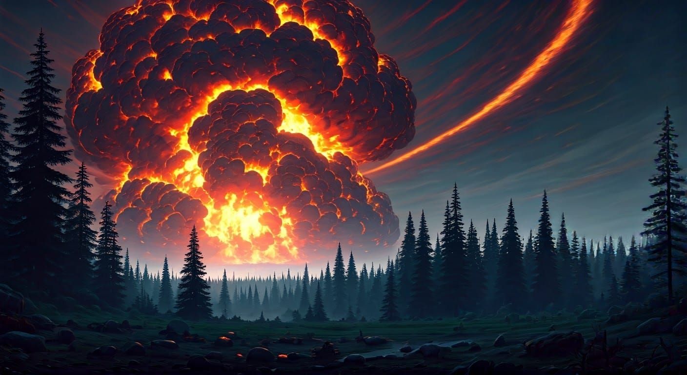 Siberian Forest Unleashes Cosmic Fury in a Visual Masterpiec...