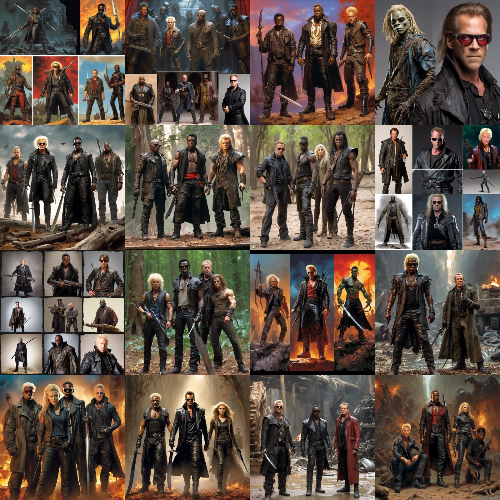 Epic Vampire Hunter Battle in a Dark Aesthetic