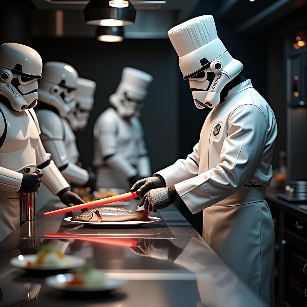 Darth Vader Chef Commands Stormtrooper Kitchen
