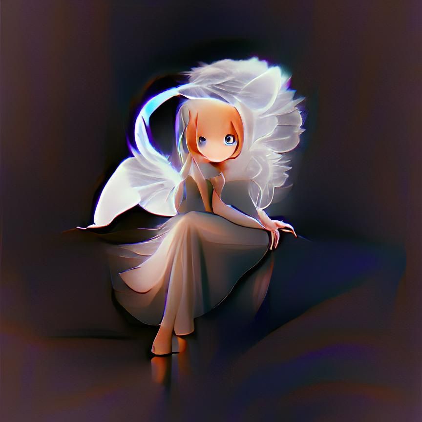 Minimalist Angel: Enchanting Celestial Being