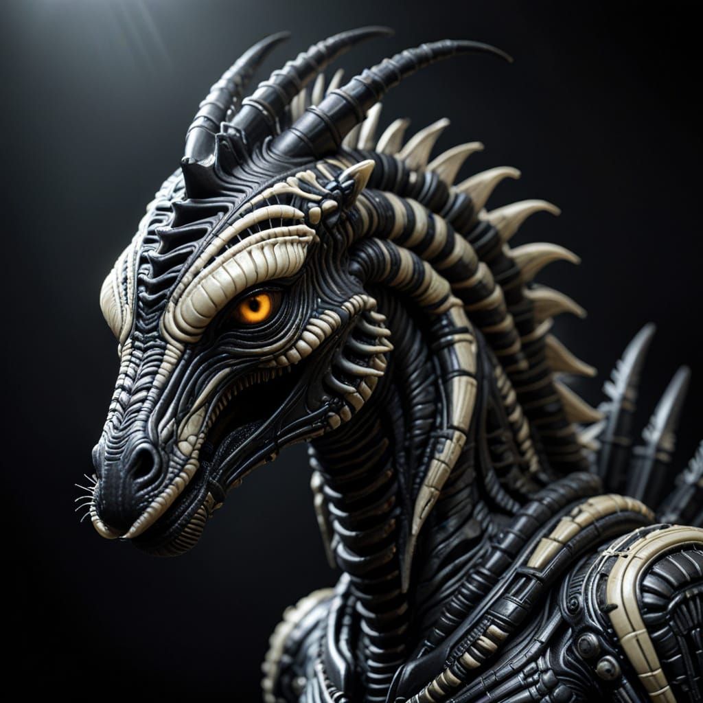 Surreal Xenomorphic Zebra Visionary