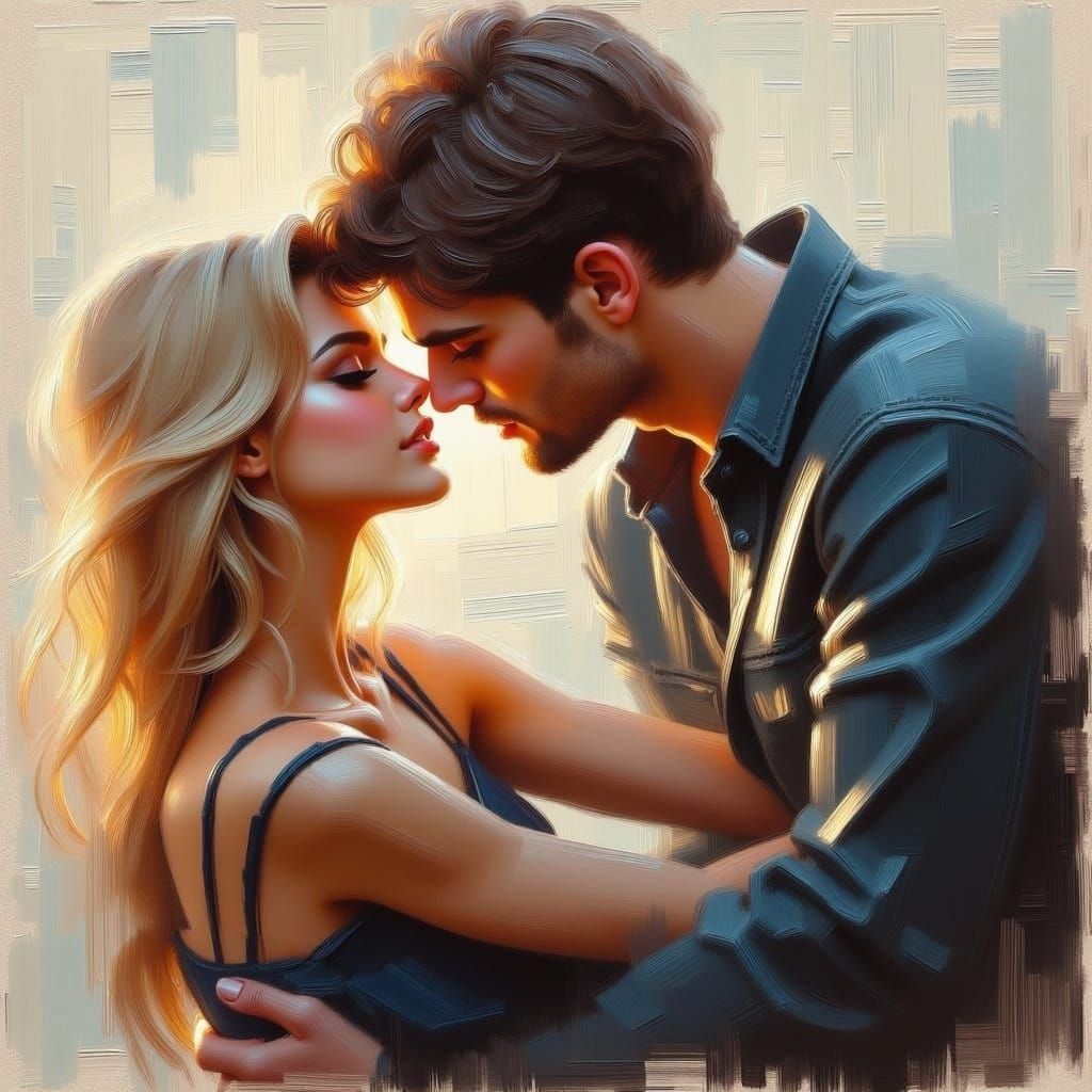 Intimate Portrait in Expressive Brushstrokes