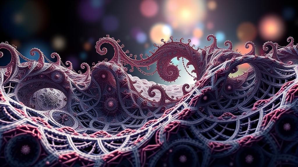Abstract Fractal with Wave Function and 3D Shading