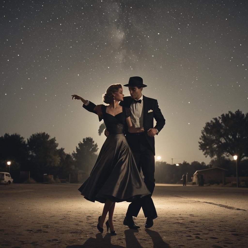 Film Noir: A Couple's Dance Under the Stars