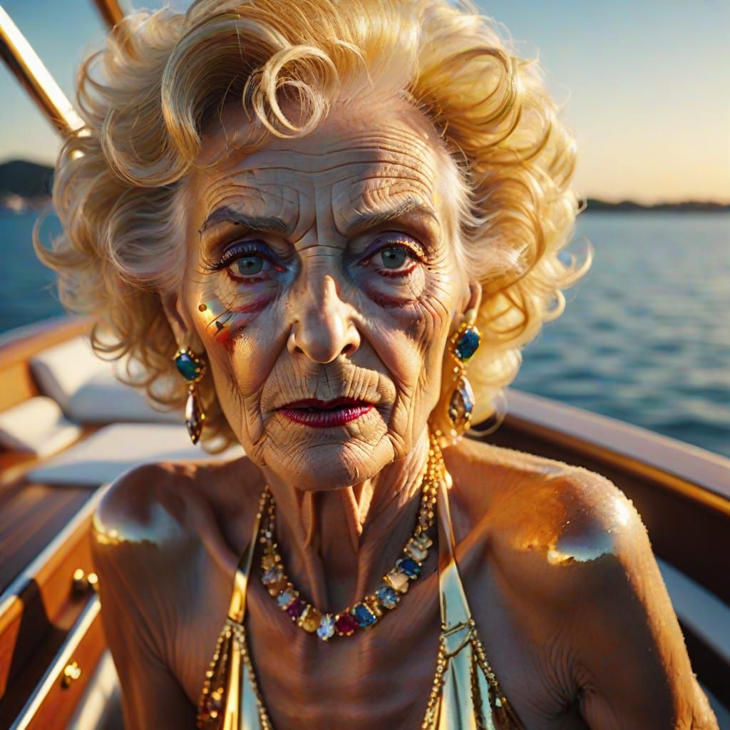 Golden Bikini: A Luxurious Digital Portrait