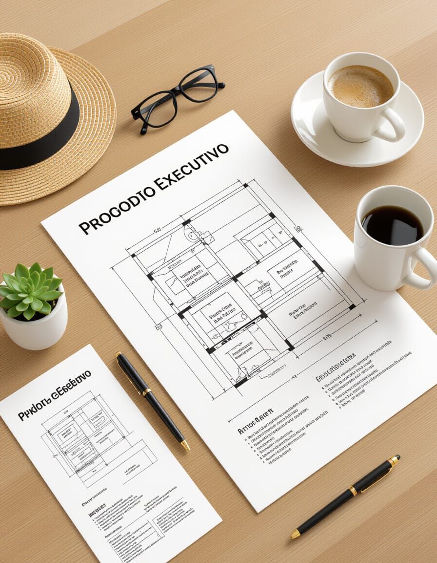 Executive Project Board Layout in Neutral Tones
