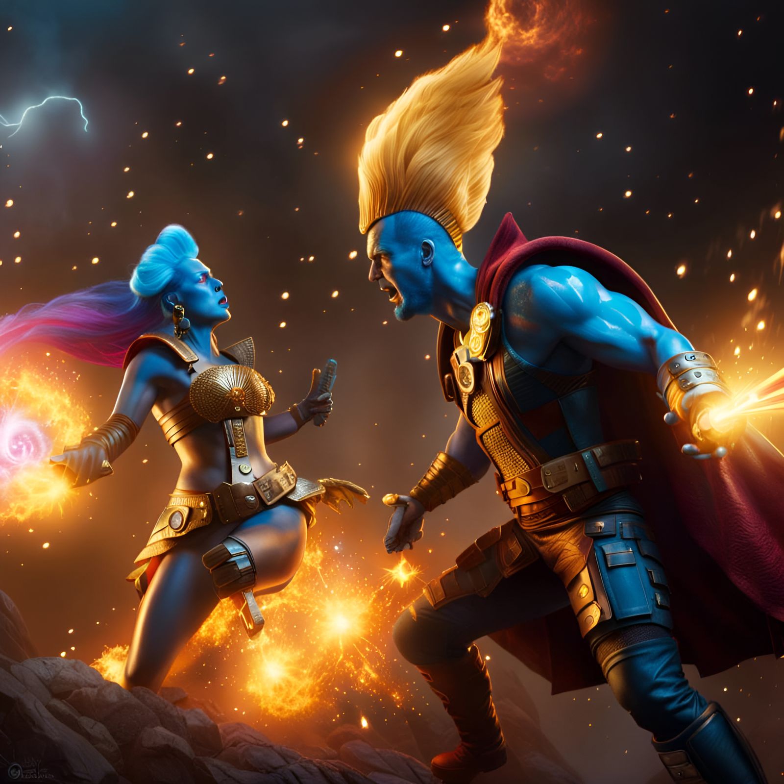 Space Pirate Steals Batteries from Golden Queen