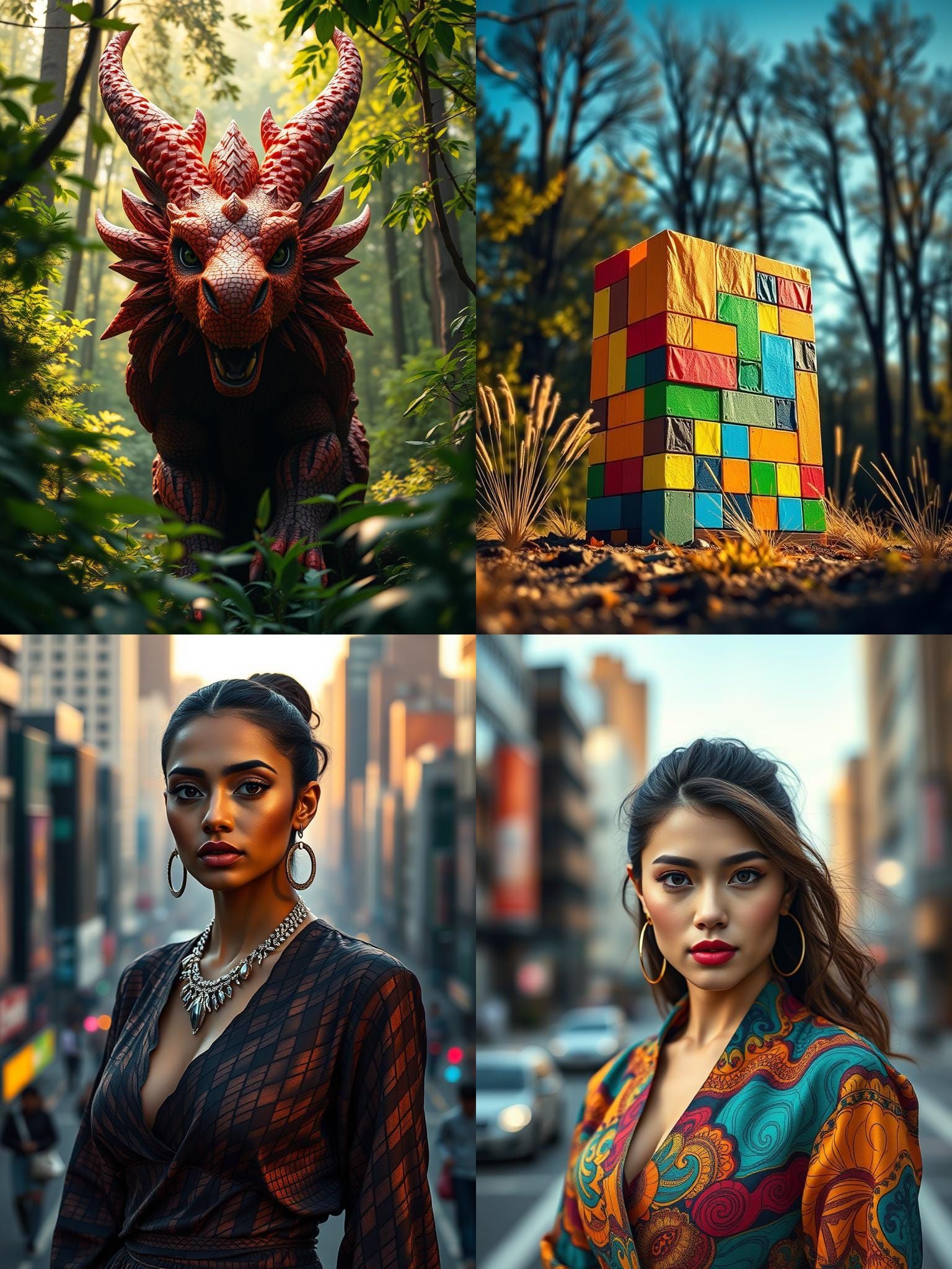 Block Pixel Art in Professional Photography Style