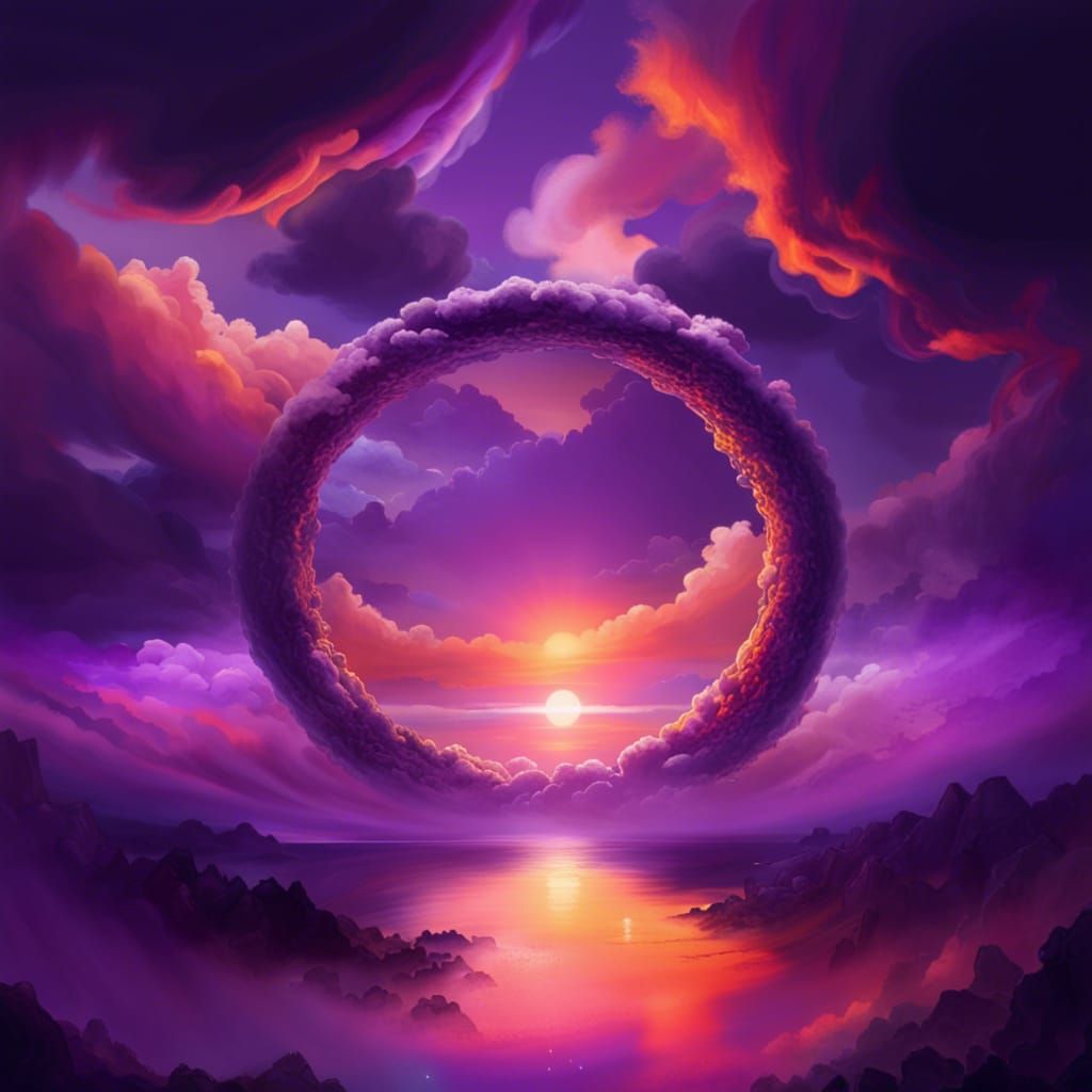 Magical Portal Sunset to Another World