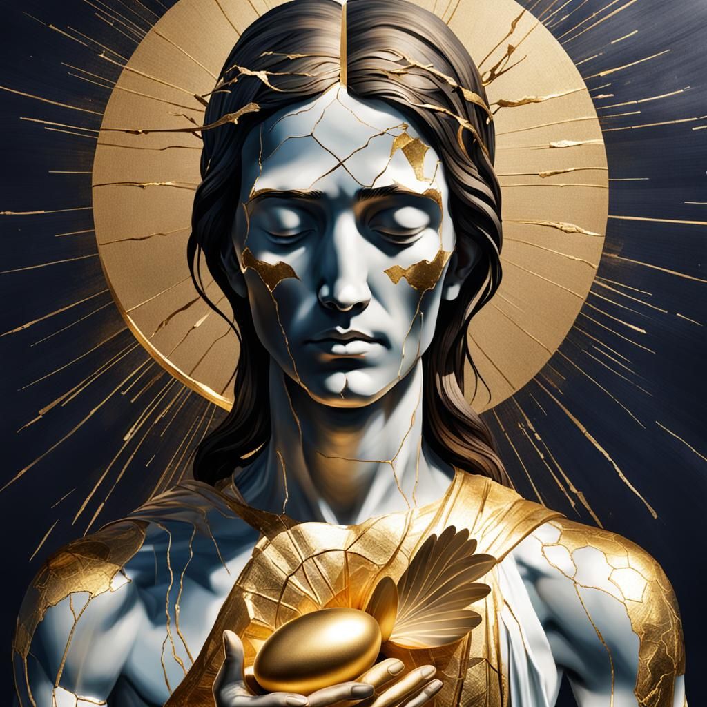 Kintsugi Jesus Christ: Golden Soul Healing