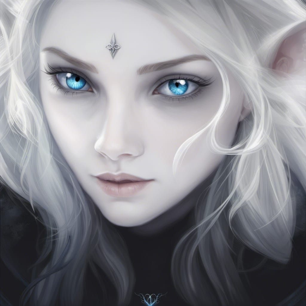 Medieval Elf with Blonde Hair and Blue Eyes