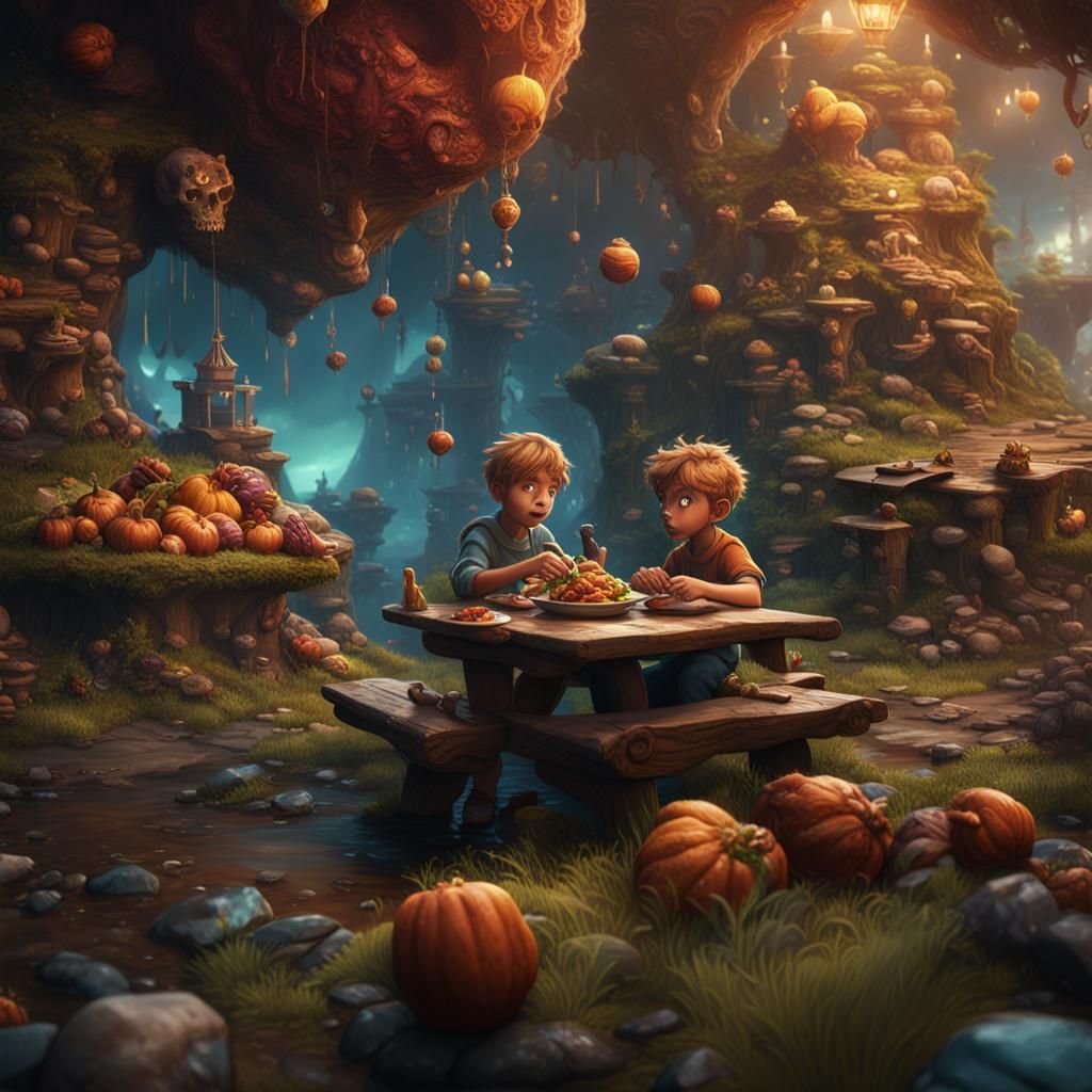 Jerry Eating the World: Detailed Matte Painting