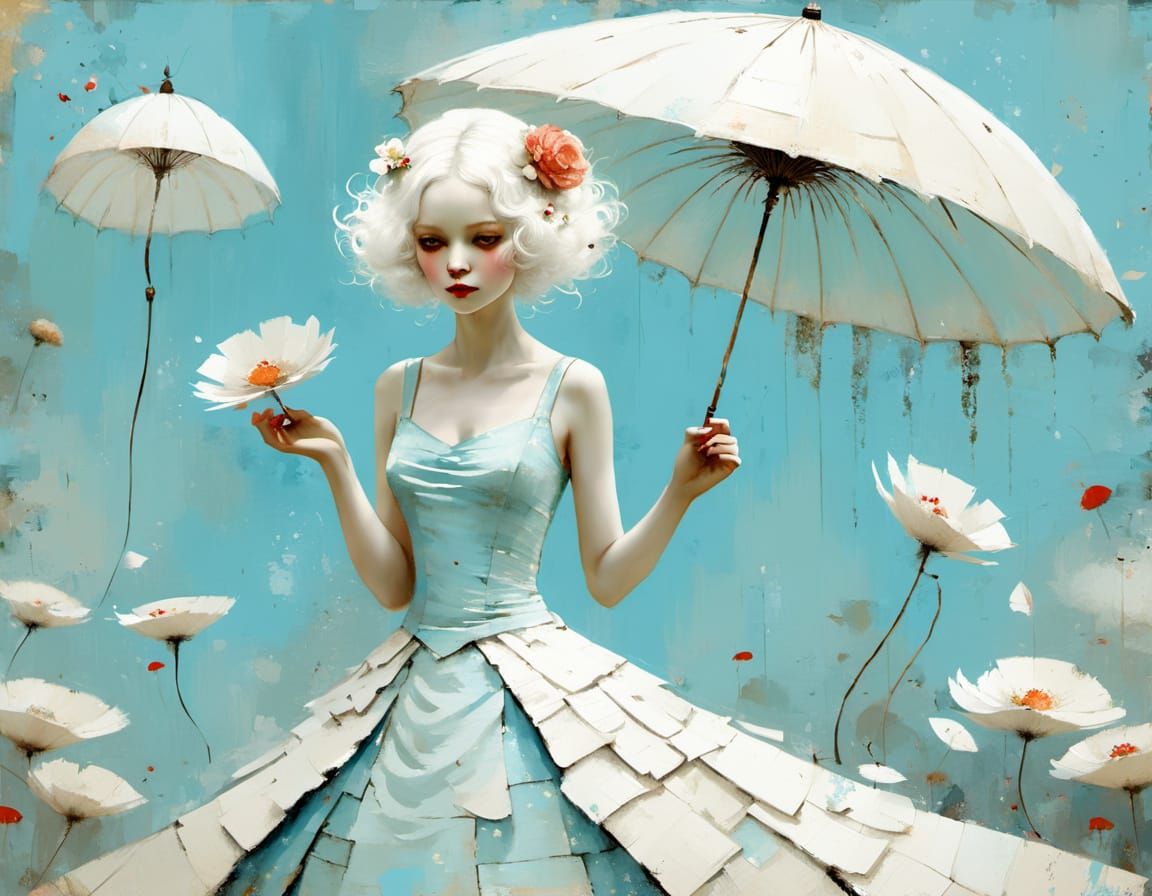 Fairy Tea Party in Impressionistic Style