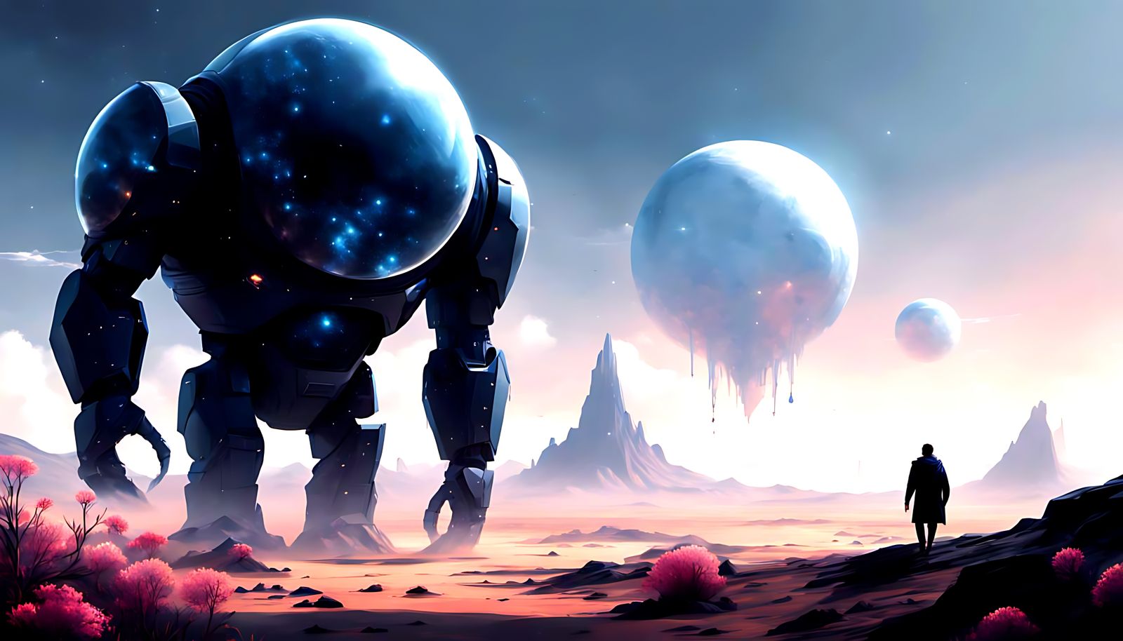 The true astronaut, a head full of stars . . .