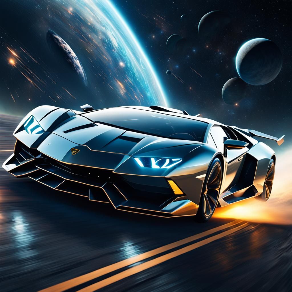 Lamborghini Spaceship Engages Light-Speed Travel