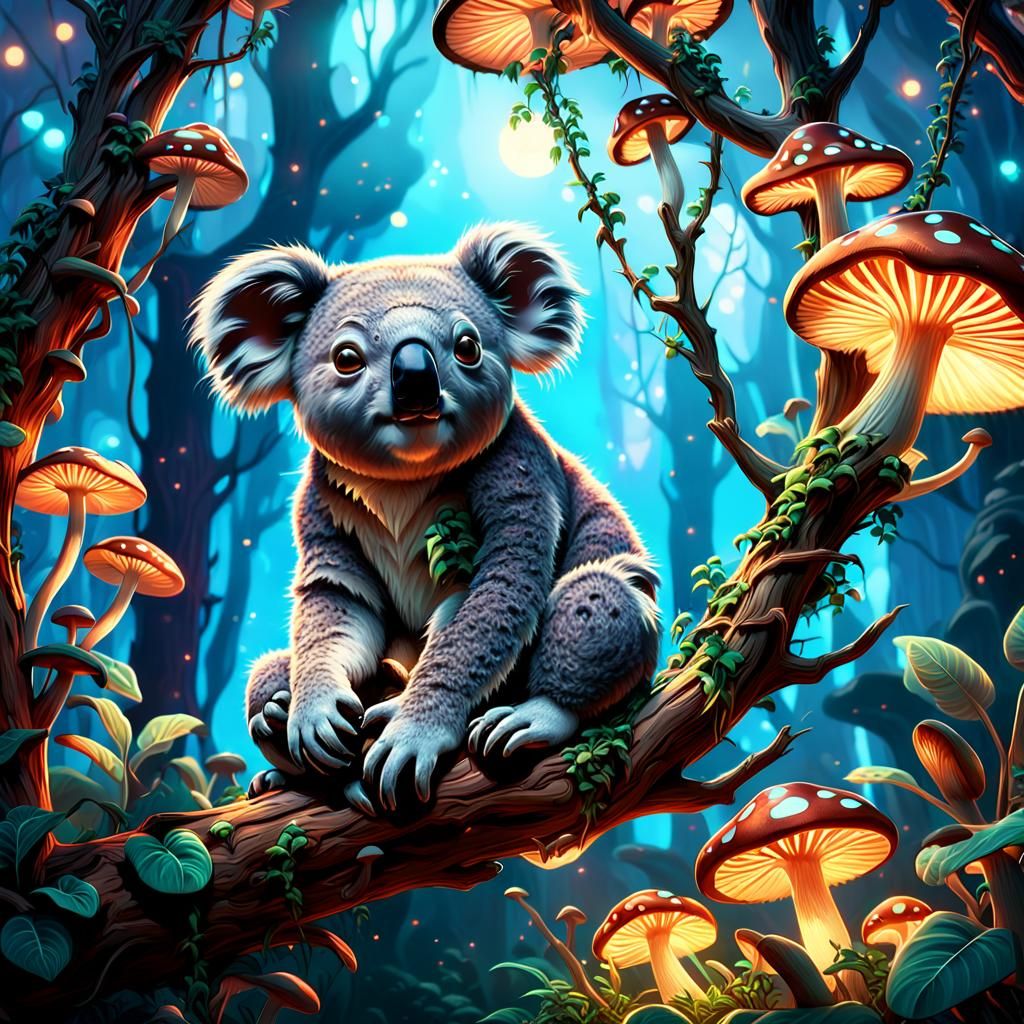 Dreamlike Forest Encounter in Intricate Matte Painting Style