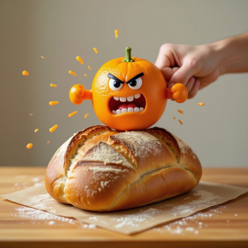 Crazy Orange Punches Loaf of Bread
