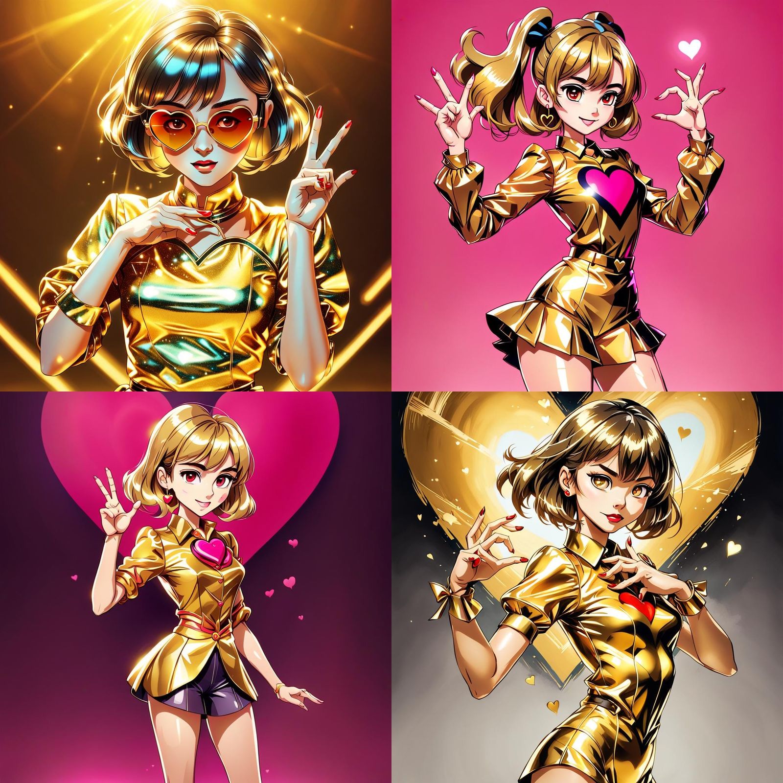 Cartoon Woman Caricature in Anime Style