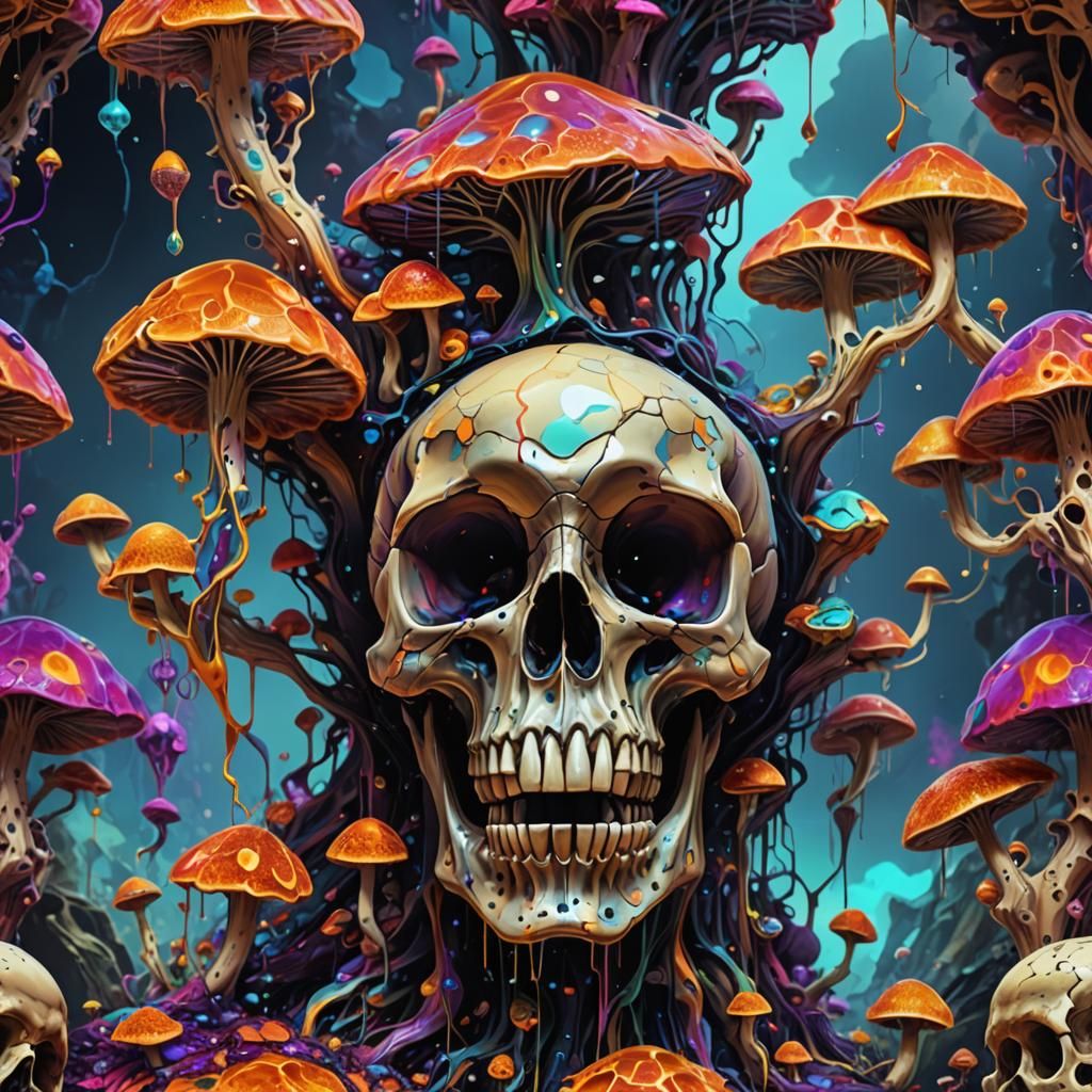 Skull & mushroom