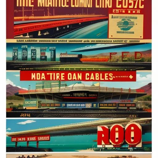 1960s Asemic Text Billboard Travel Brochure