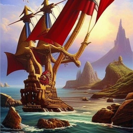 Sci-Fi Pirate Aliens on an Exotic Planet