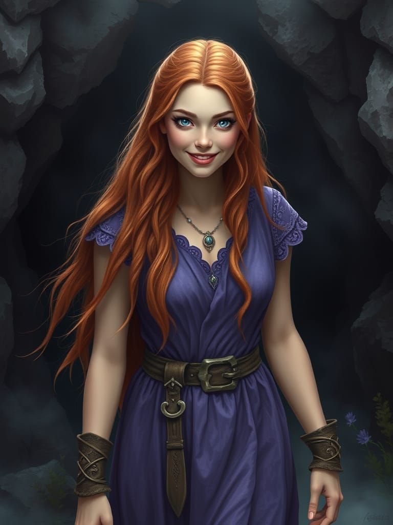 Viking Maiden Emerges from the Shadows