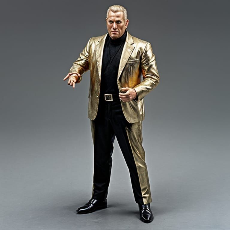 Goldfinger in Vibrant Retro-Futuristic Style