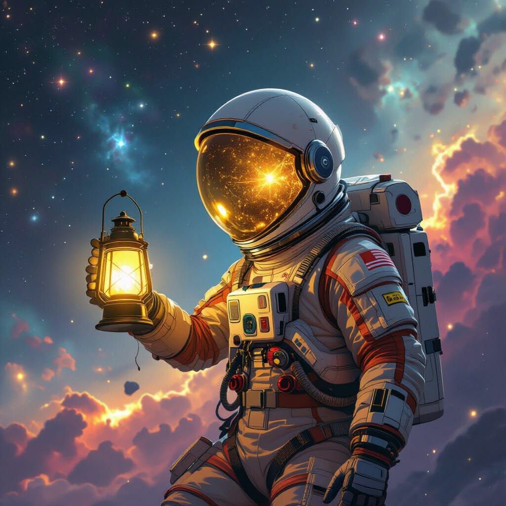 Astronaut's Lantern in Gritty Sci-Fi Starfield