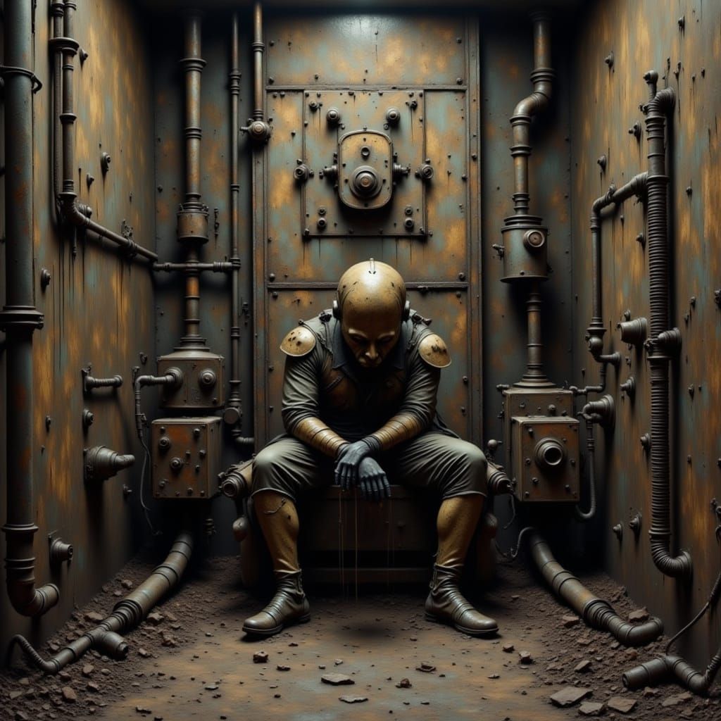 Gritty Monochrome Photo of Toxic Waste Squad