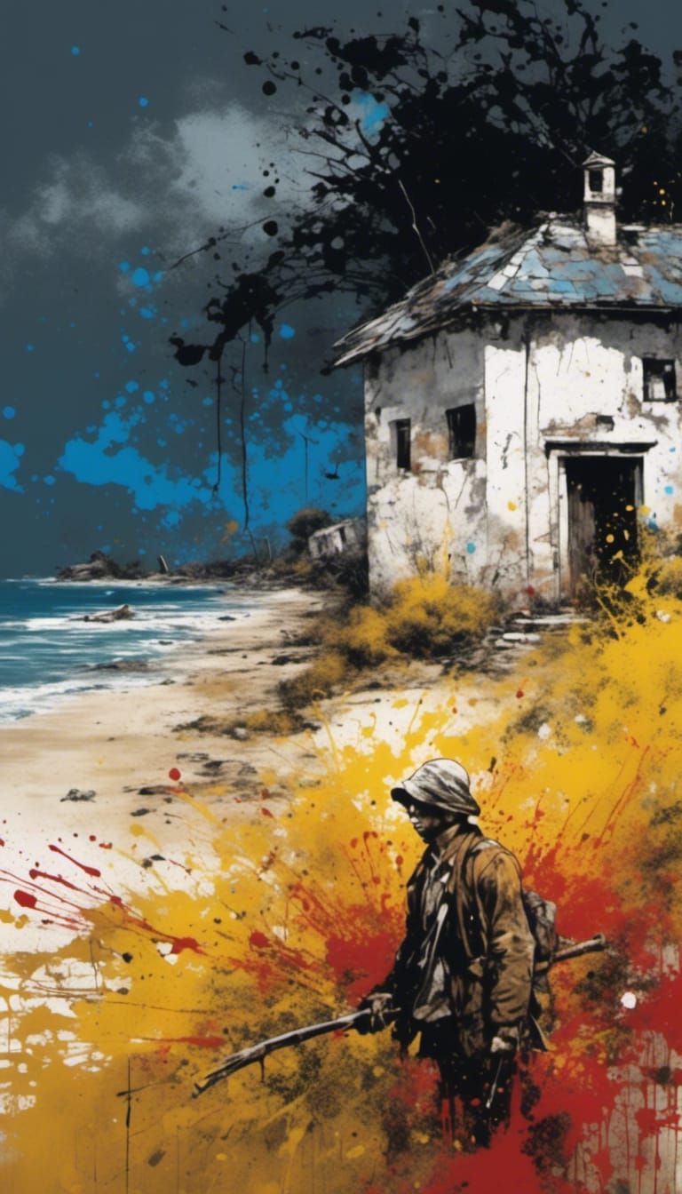 Splatter Graffiti Art: AI Generated Image