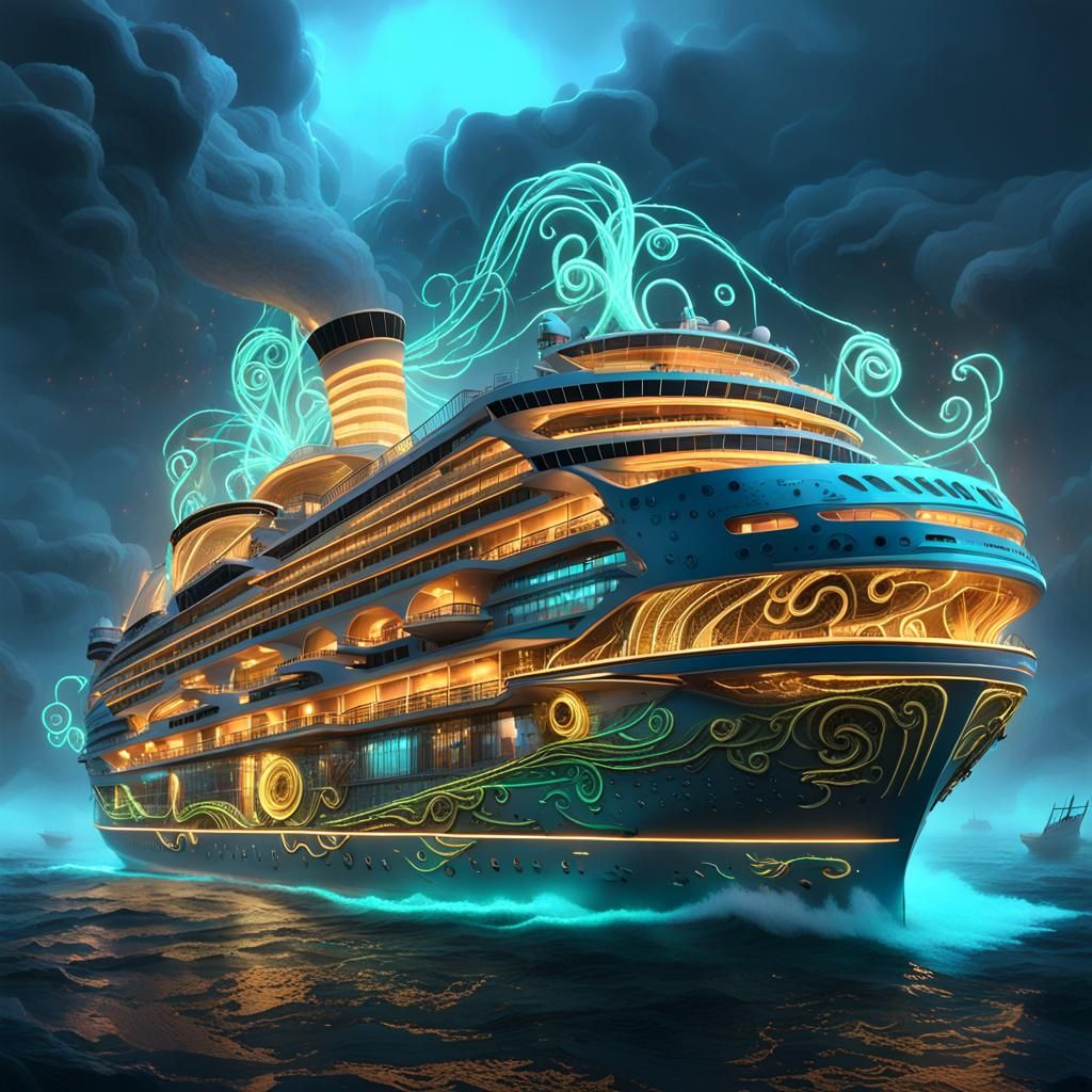 Biopunk Cruise Ship Concept Art
