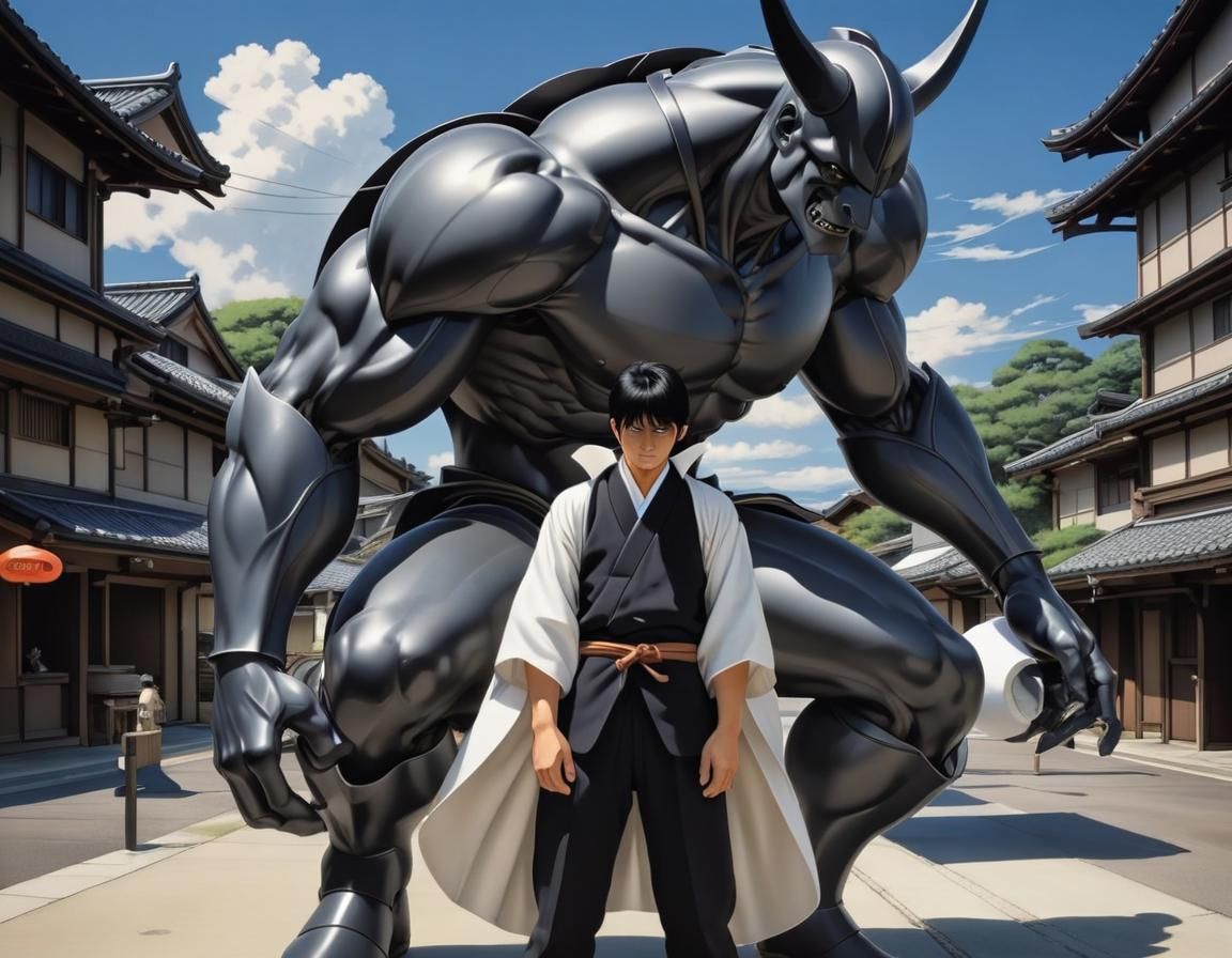 Manga Character Art in Kentaro Miura Style