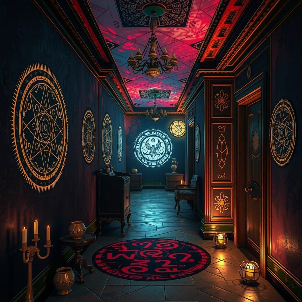 Ominous Occult Academy in Dark Fantasy Style