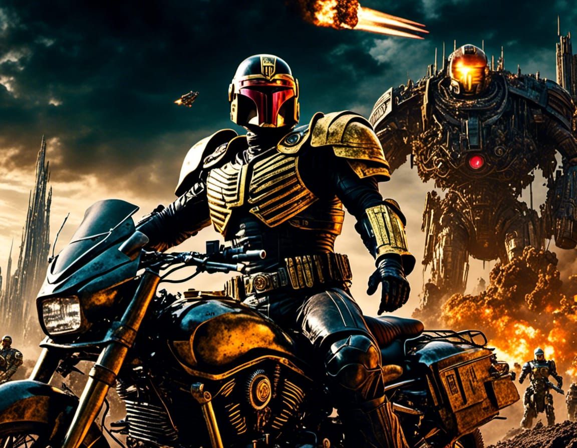 Judge Dredd in Apocalyptic Action Scene