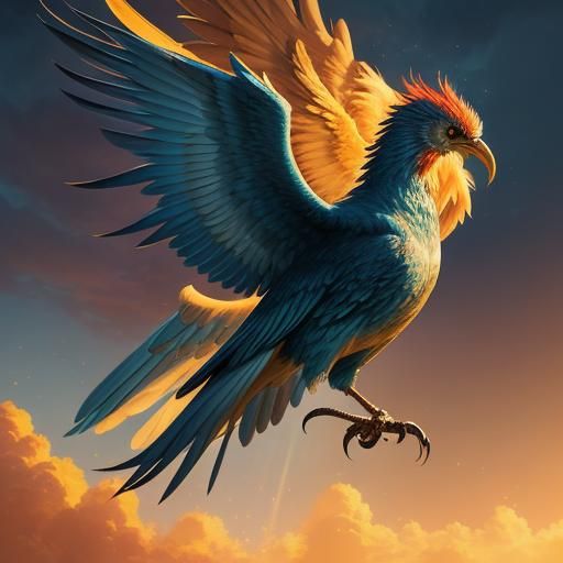 Phoenix at Crossroads: Hyperrealistic Concept Art
