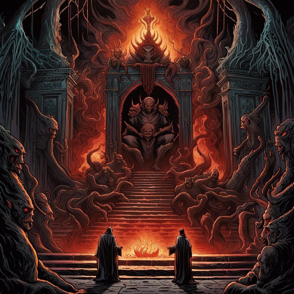 Evil Demon Altar Ritual of Hell Gates
