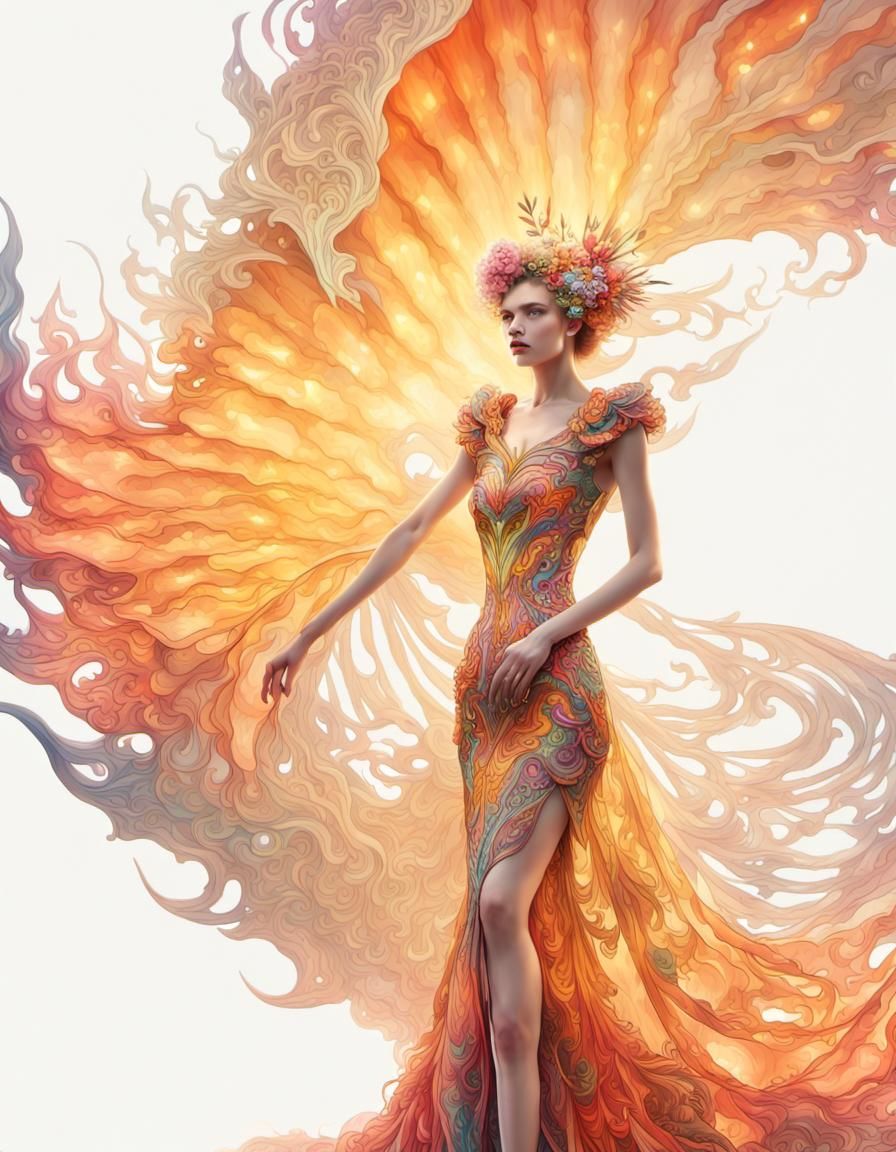 Fantastical Modern Dress Concept Art in 8K
